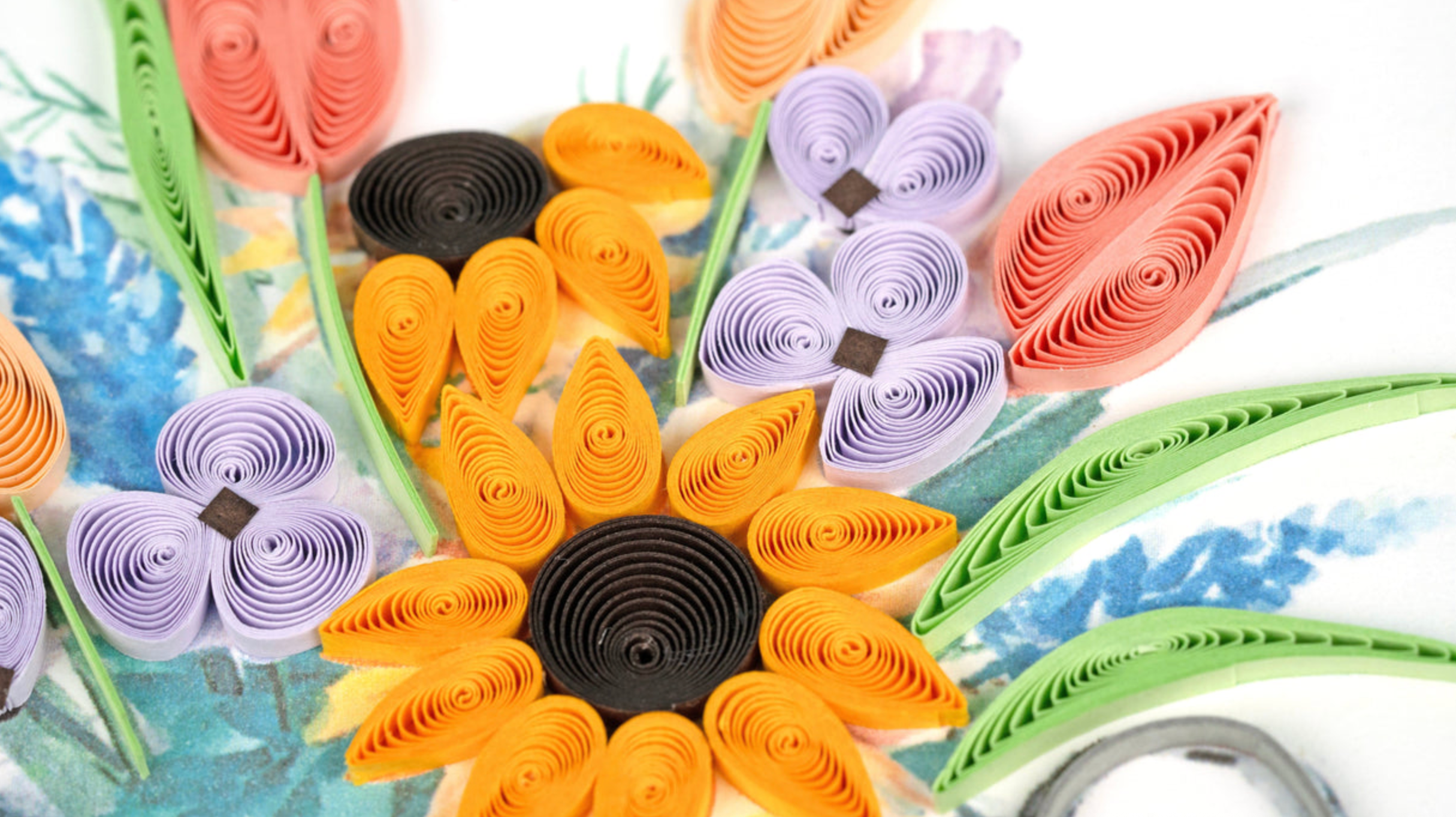 QUILLING CARDS Quilled Garden Watering Can Greeting Card