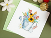 QUILLING CARDS Quilled Garden Watering Can Greeting Card