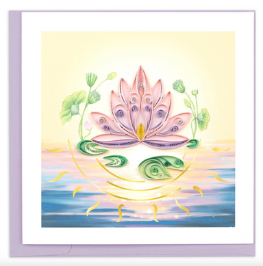 Lotus Flower Blank Special Edition Quilling Card