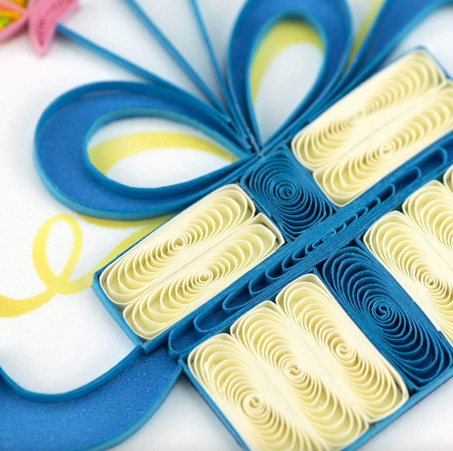 Birthday Balloon Surprise Blank Quilling Card