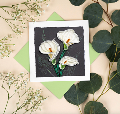 Calla Lily Blank Quilling Card