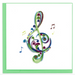 Quilled Treble Clef Greeting Card