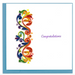 Rainbow Swirl Congratulations Blank Quilling Card
