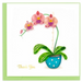 Potted Orchid Thank You Quilling Card