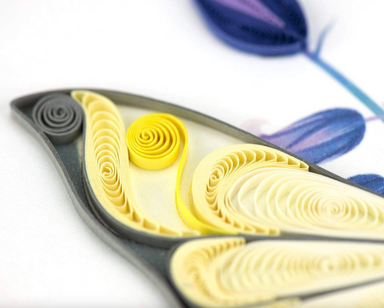 Butterfly & Bluebells Birthday Quilling Card