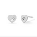 Boma Sterling Silver Post Earrings - Heart with Pawprint