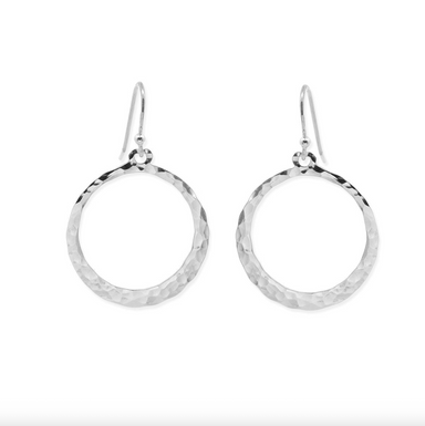 BOMA Oval Dangle Hammered Earrings