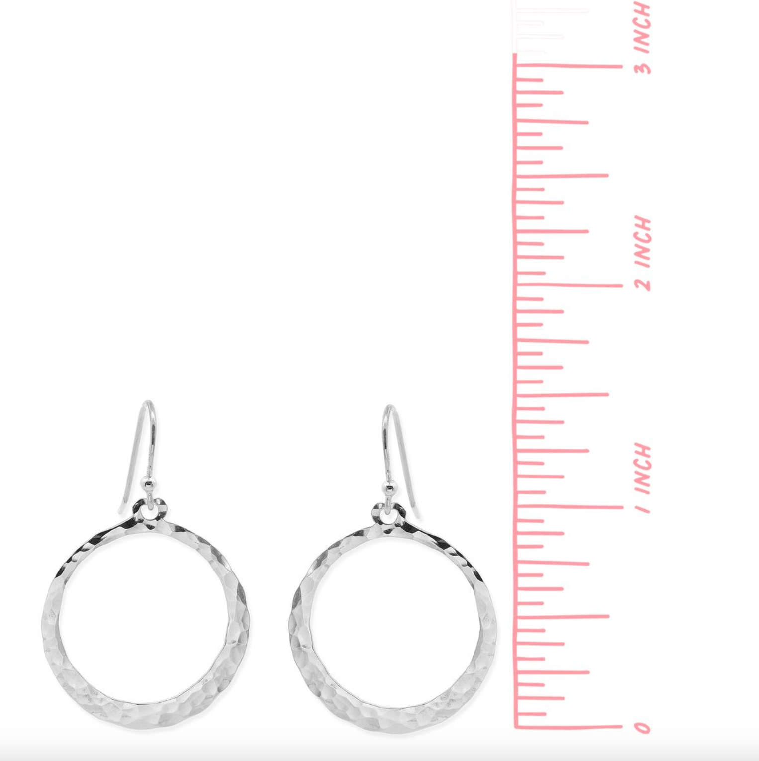 BOMA Oval Dangle Hammered Earrings