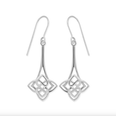BOMA Heart-Shaped Celtic Knot Dangle Earrings