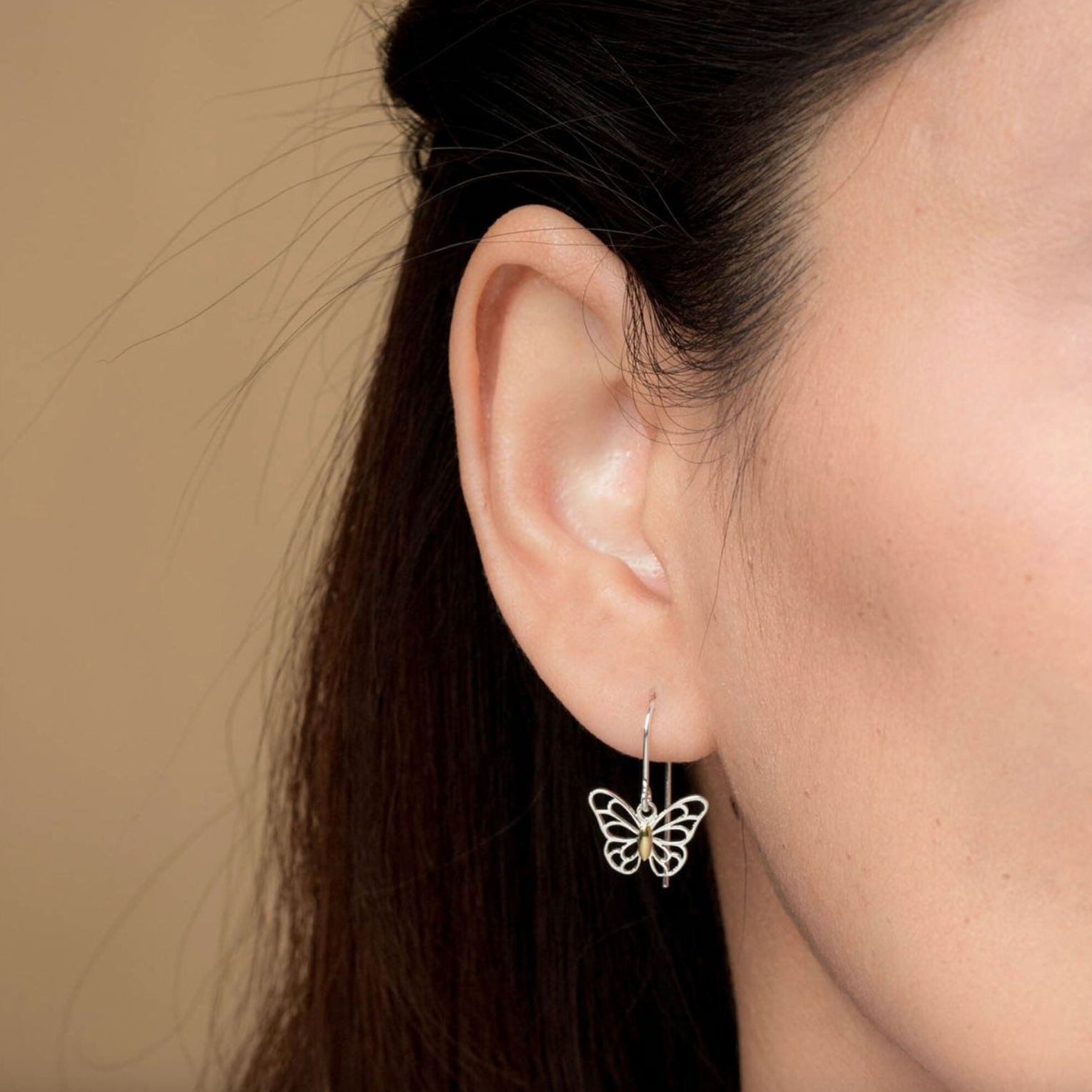 BOMA Elegant Outline Monarch Butterfly Dangle Earrings