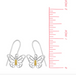 BOMA Elegant Outline Monarch Butterfly Dangle Earrings