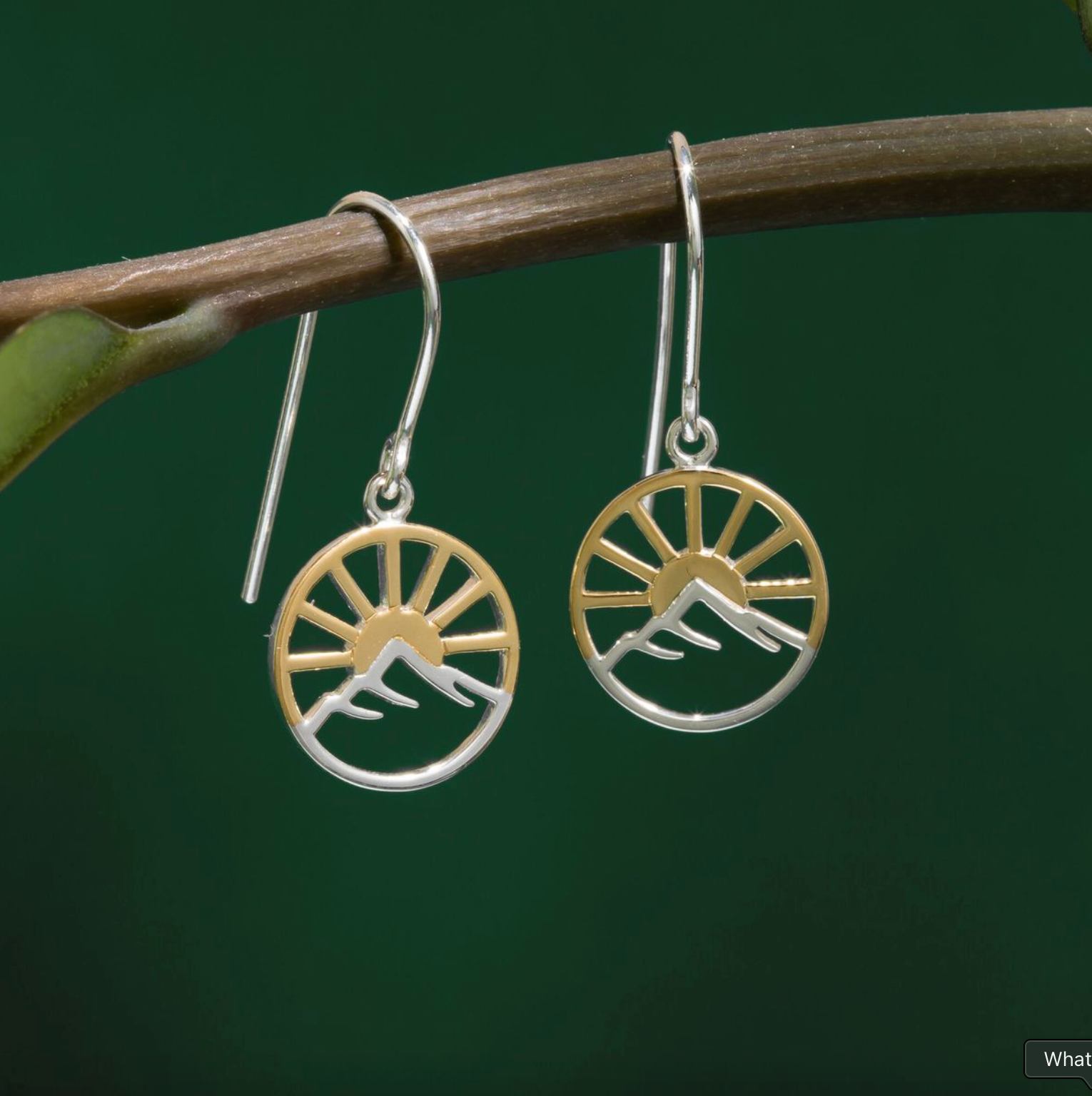 BOMA Radiant Sunrise Drop Earrings - Gold and Silver