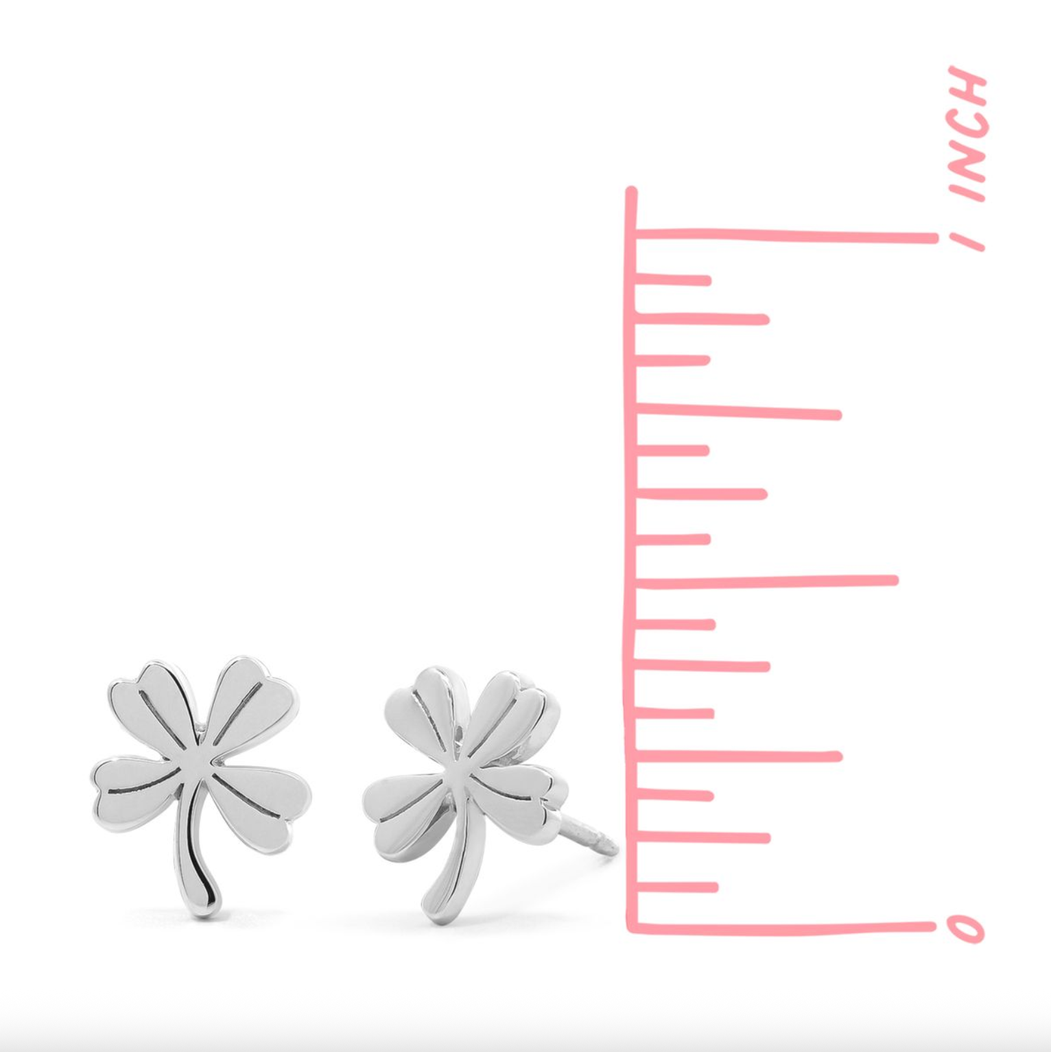 BOMA Dainty Lucky Four-Leaf Clover Studs