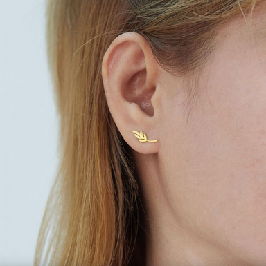 BOMA Little Leaf Branch Stud Earrings