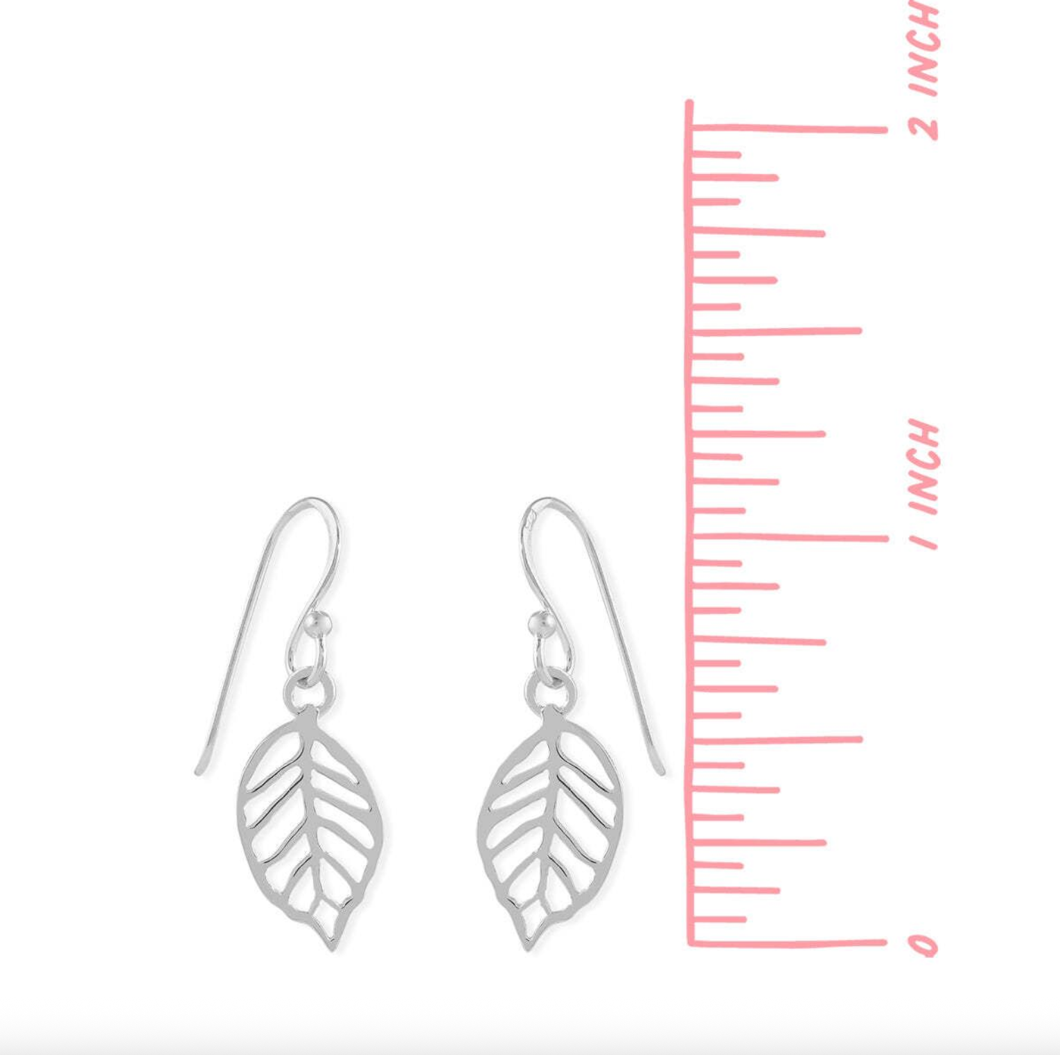 BOMA Leaf Outline Dangle Earrings