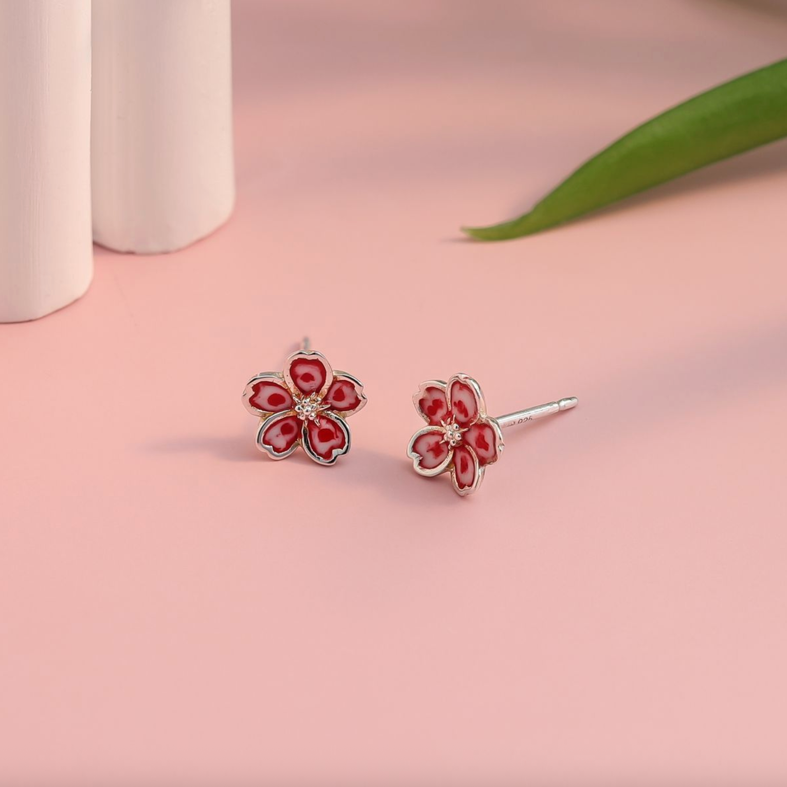 BOMA Pink Cherry Blossom Studs