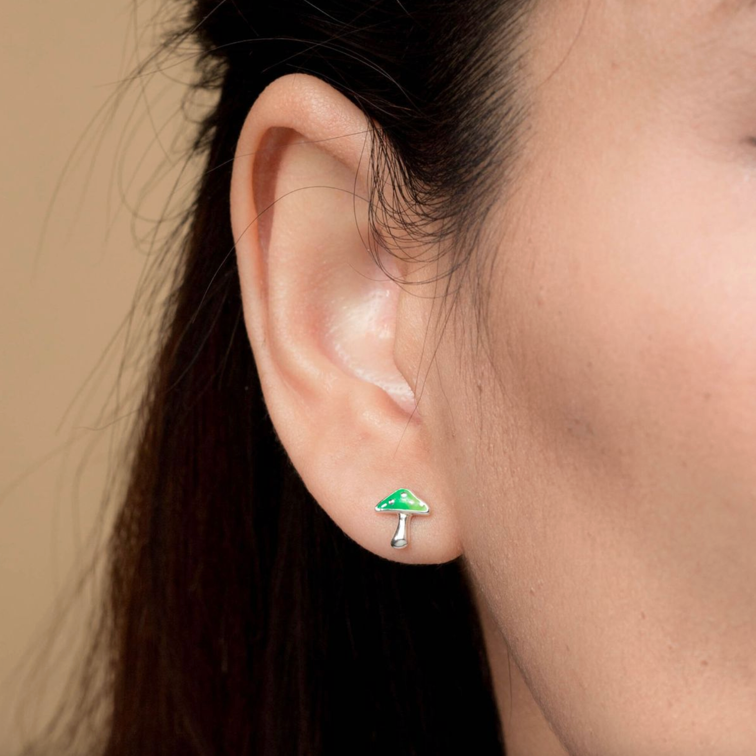 BOMA Green Aura Mushroom Studs