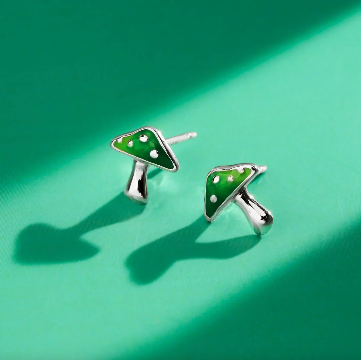 BOMA Green Aura Mushroom Studs