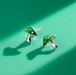 BOMA Green Aura Mushroom Studs