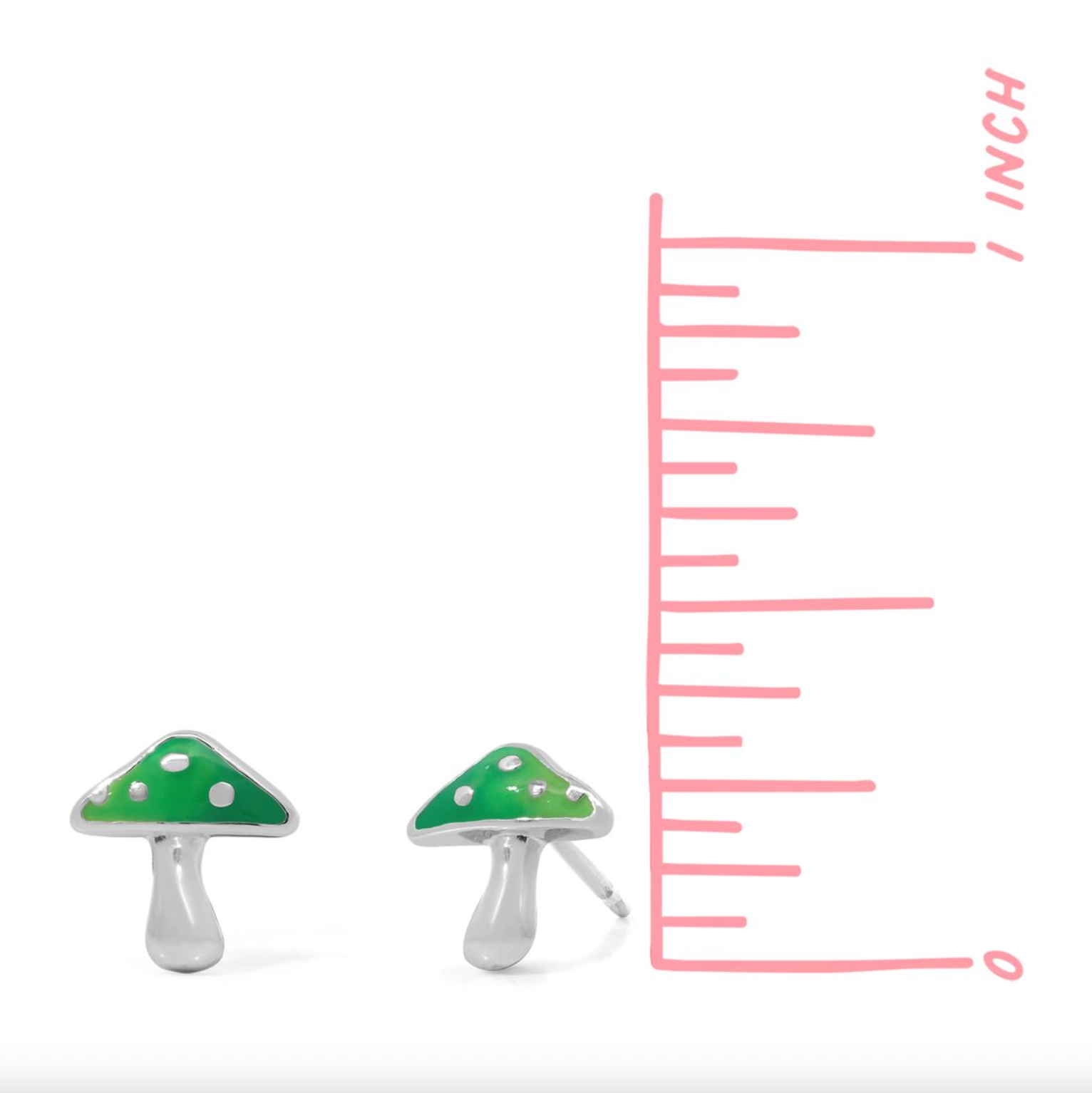 BOMA Green Aura Mushroom Studs