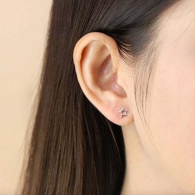 BOMA Open Silver Star Studs