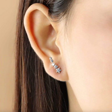 BOMA Star Constellation Ear Crawlers - Silver