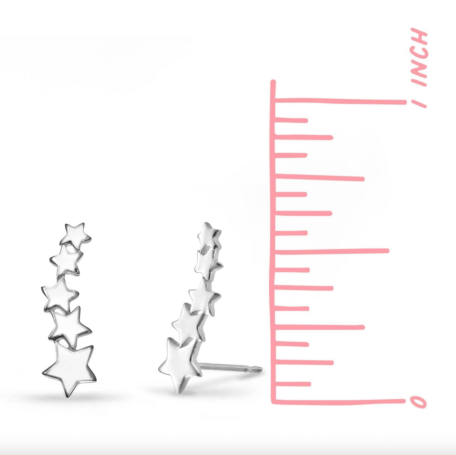 BOMA Star Constellation Ear Crawlers - Silver