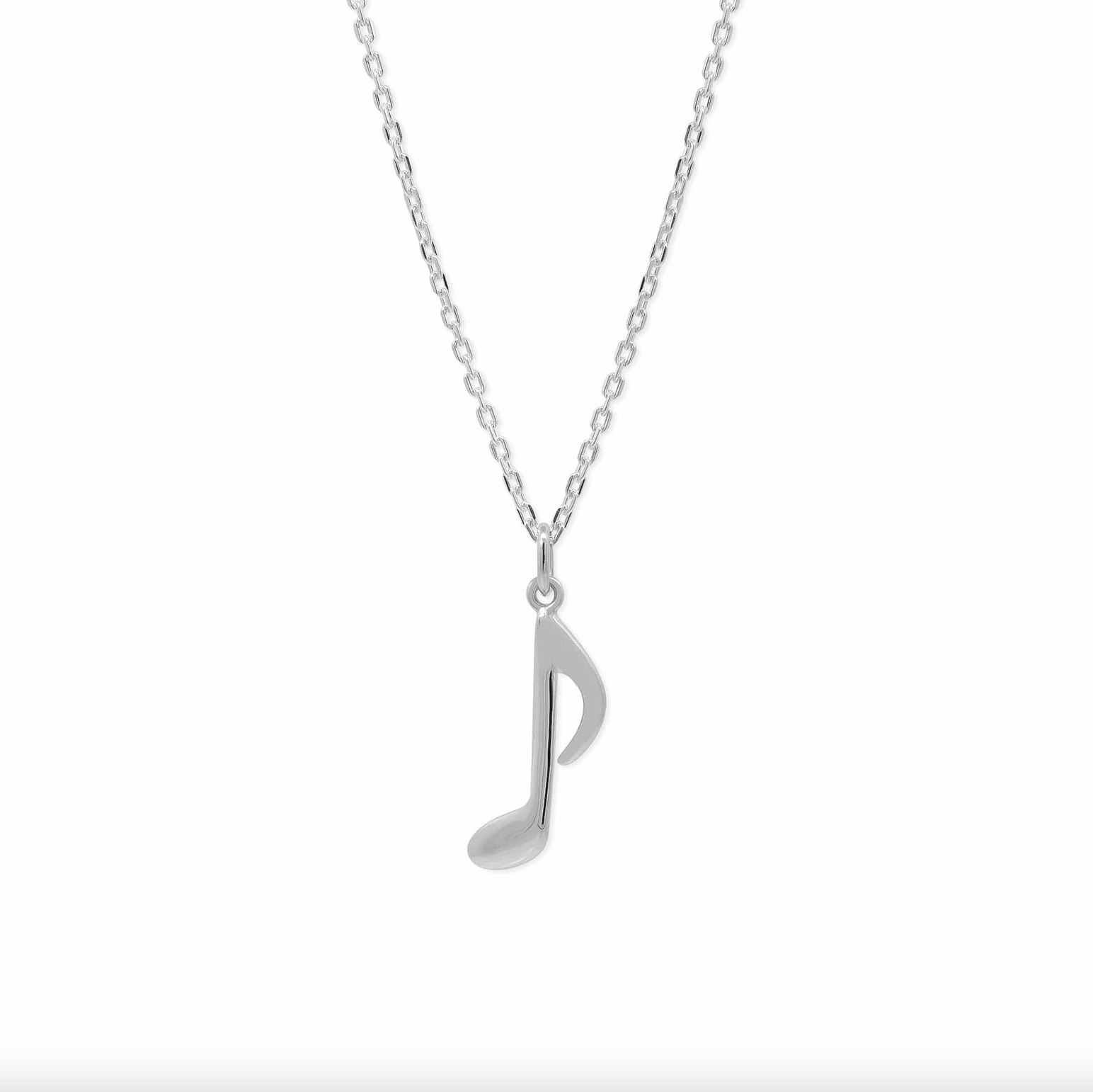 Boma Sterling Silver Eighth Note Music Necklace