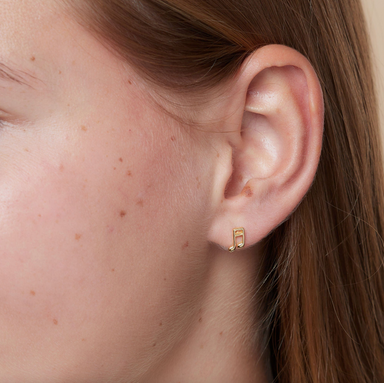 Boma Gold Treble Clef and Eighth Note Music Stud Earrings