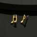 Boma Gold Treble Clef and Eighth Note Music Stud Earrings