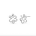 Boma Silver Floral Curly Stud Earrings