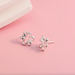 Boma Silver Floral Curly Stud Earrings