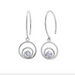 Boma Sterling Silver Orbit Earrings with White Topaz
