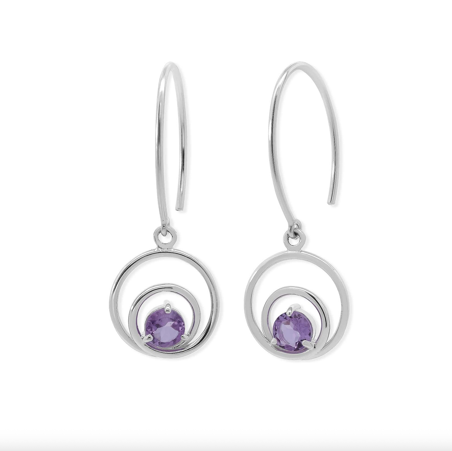 Boma Orbit Earrings with Amethyst