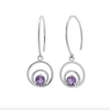 Boma Orbit Earrings with Amethyst