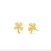 Boma Gold Dainty Lucky Four-Leaf Clover Stud Earrings