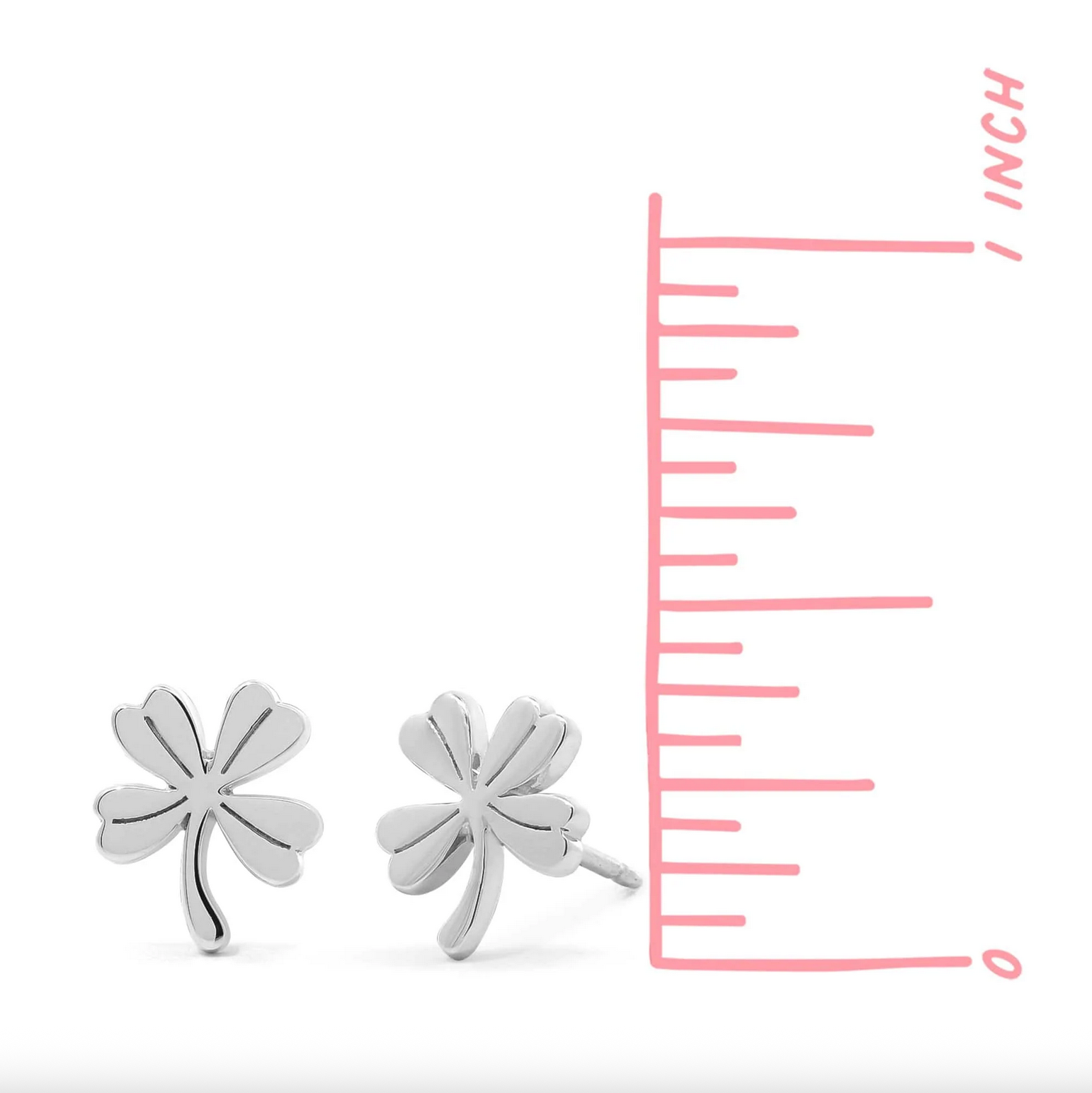Boma Gold Dainty Lucky Four-Leaf Clover Stud Earrings