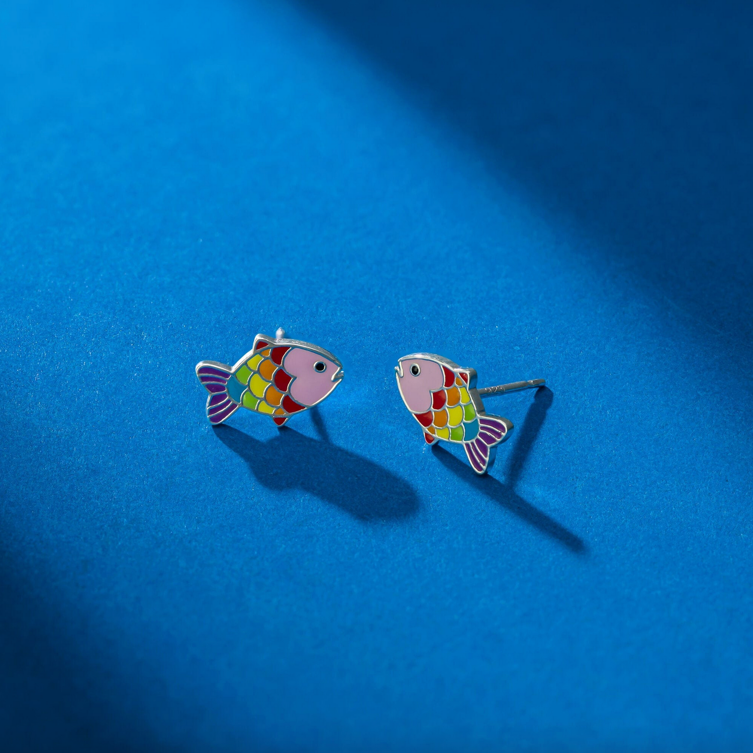 Boma Rainbow Fish Stud Earrings