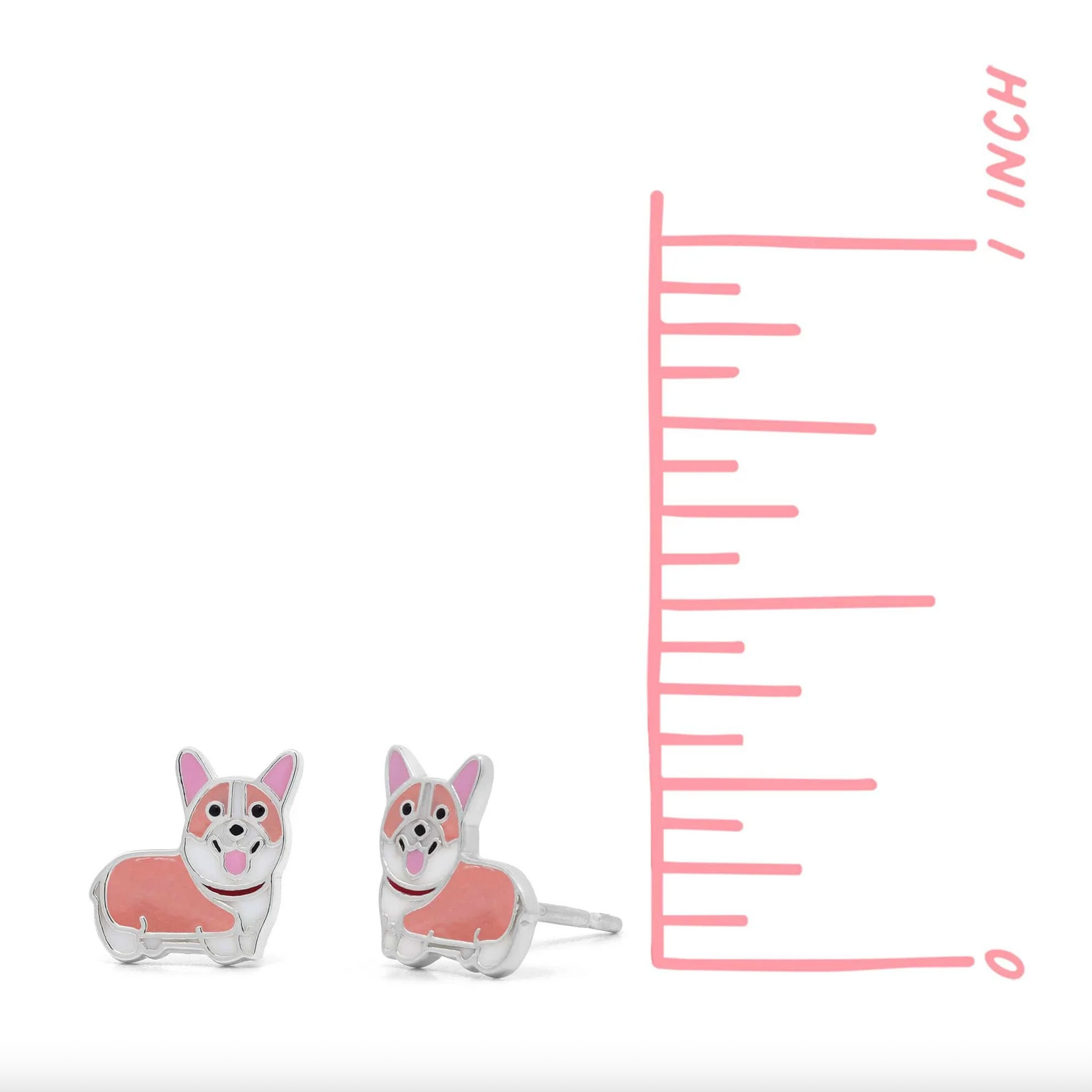 Boma Happy Corgi Stud Earrings