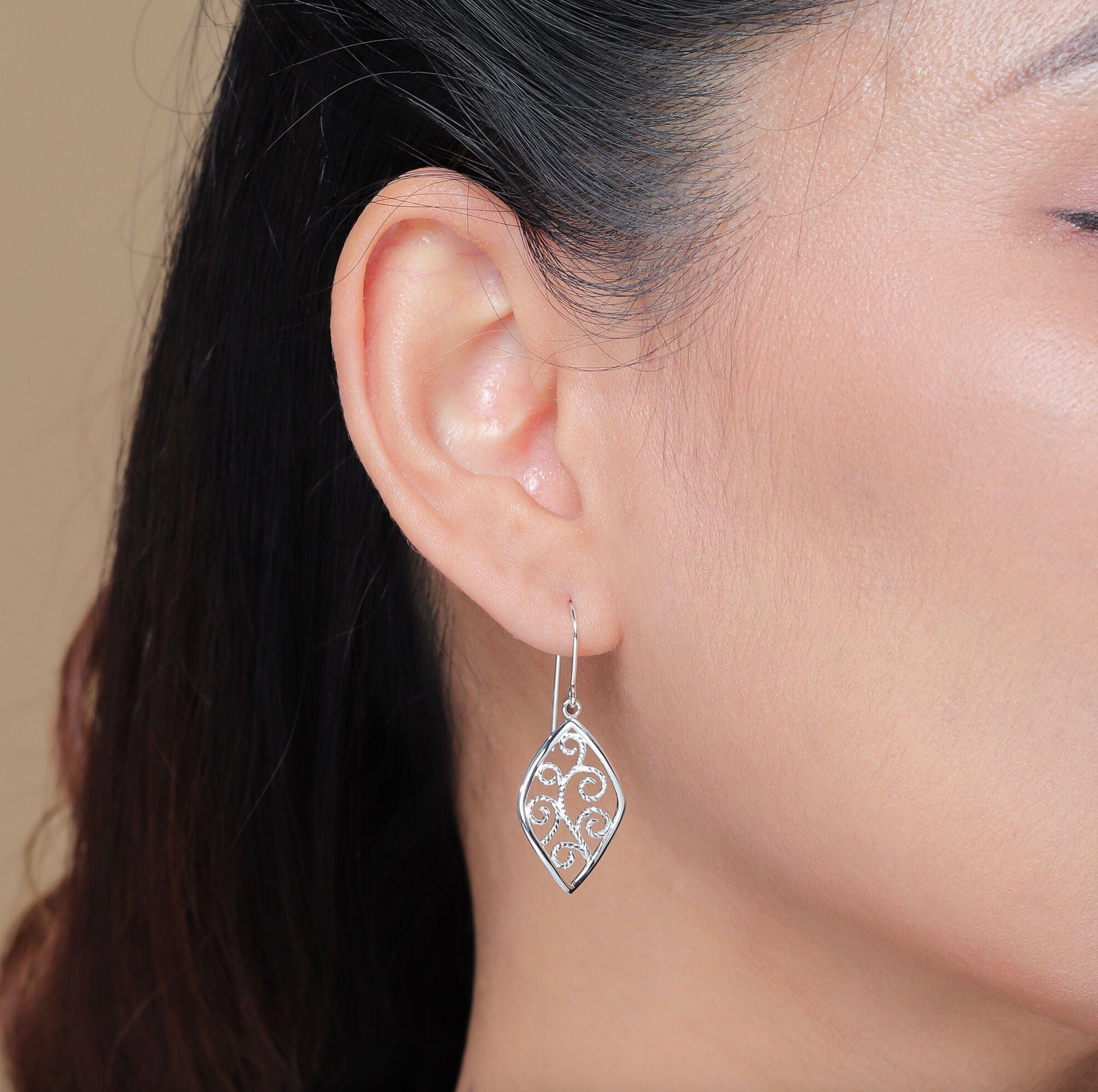 Boma Sterling Silver Whimsical Swirl Earrings