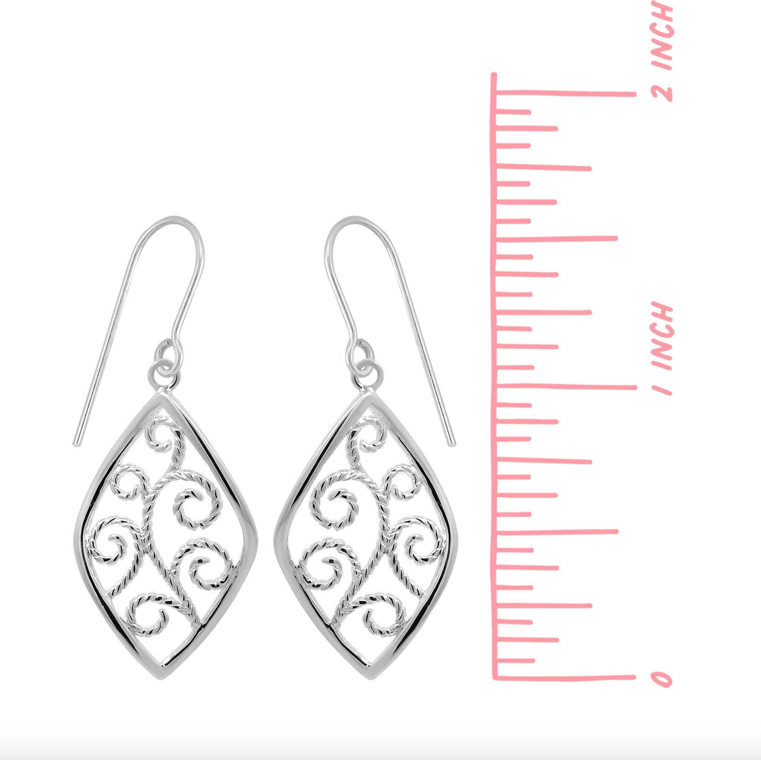 Boma Sterling Silver Whimsical Swirl Earrings