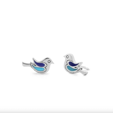 Boma Blue Bird Stud Earrings