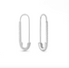 Boma Sterling Silver Safety Pin Hoop Earrings