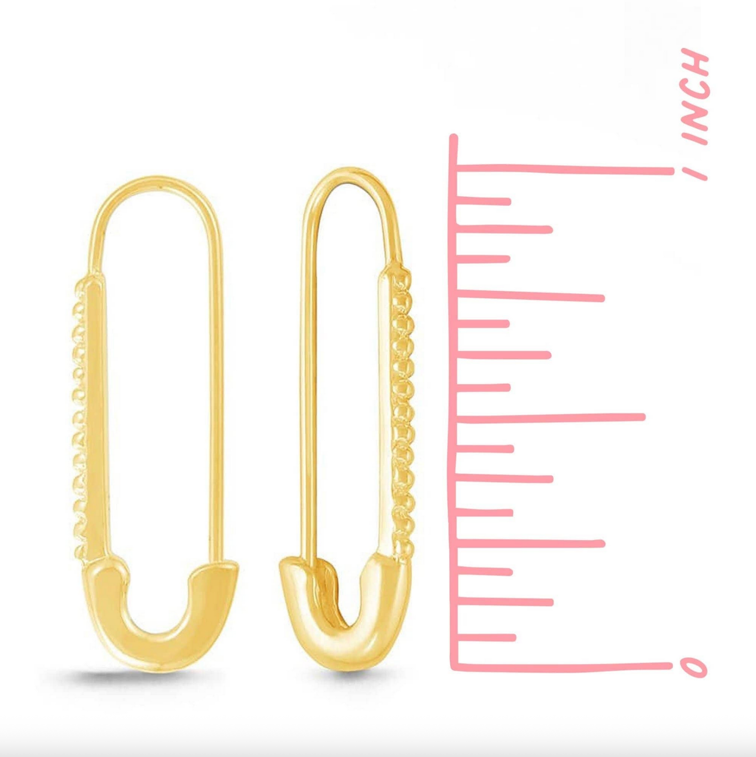 Boma Sterling Silver Safety Pin Hoop Earrings