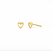 Boma Gold Open Mini Heart Post Earrings