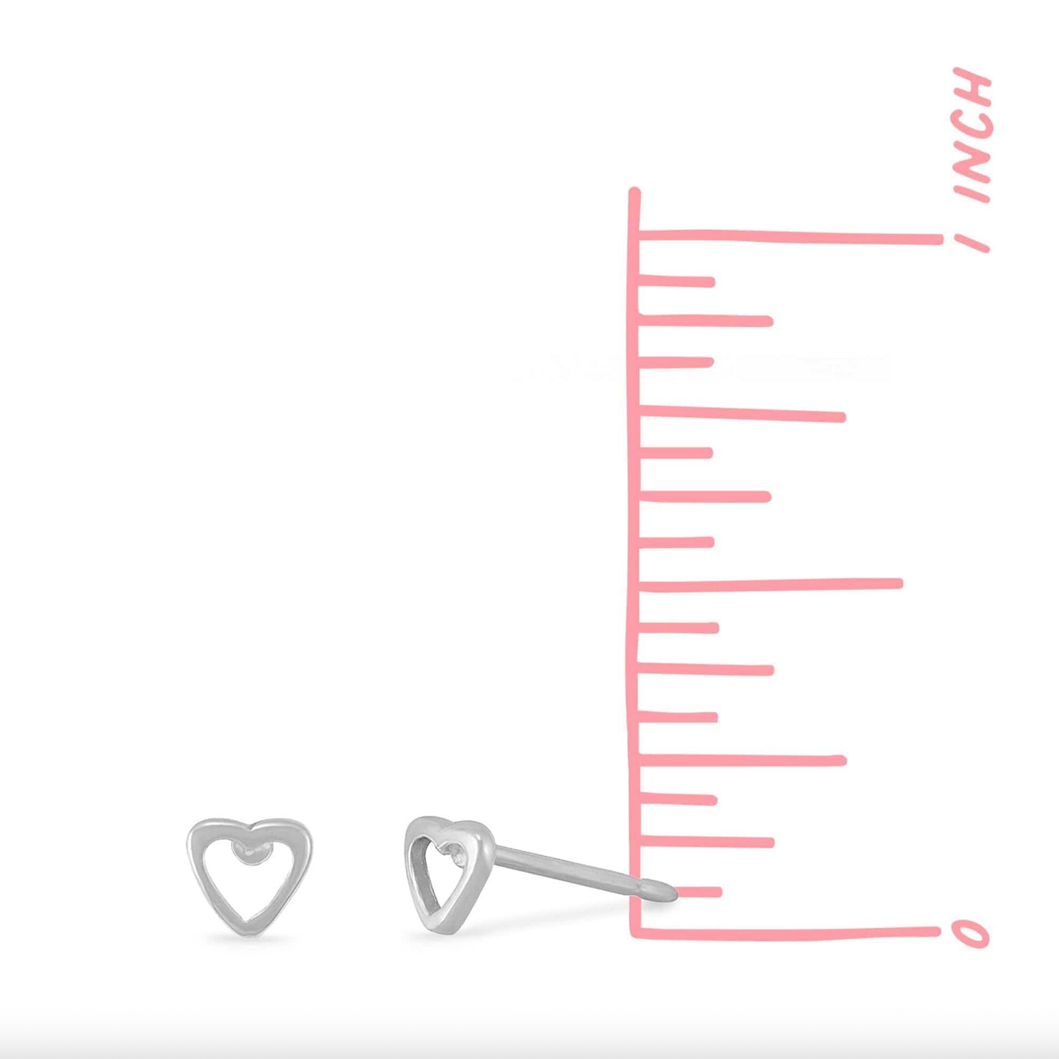 Boma Gold Open Mini Heart Post Earrings