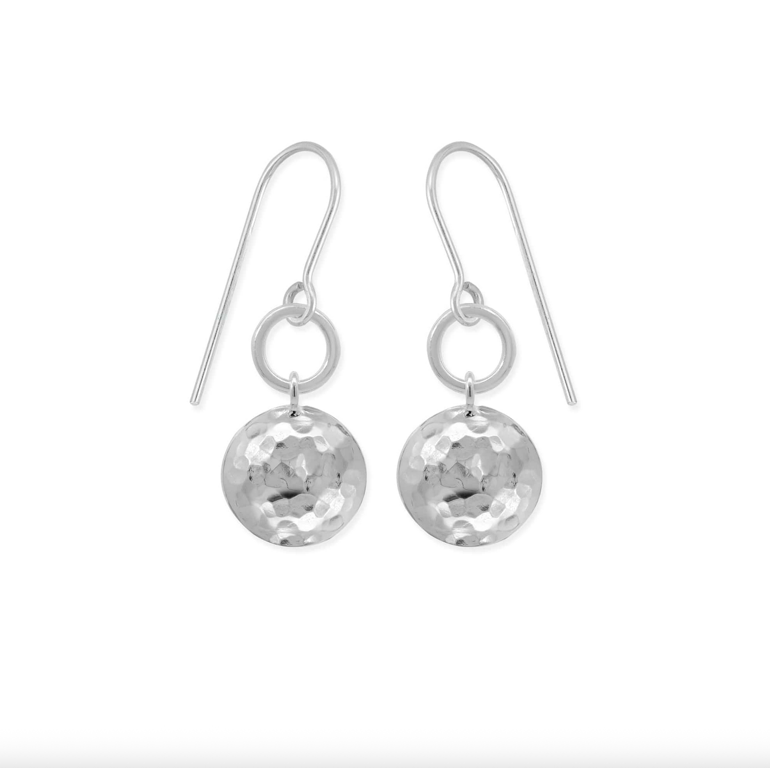 Boma Hammered Disc Drop Earrings
