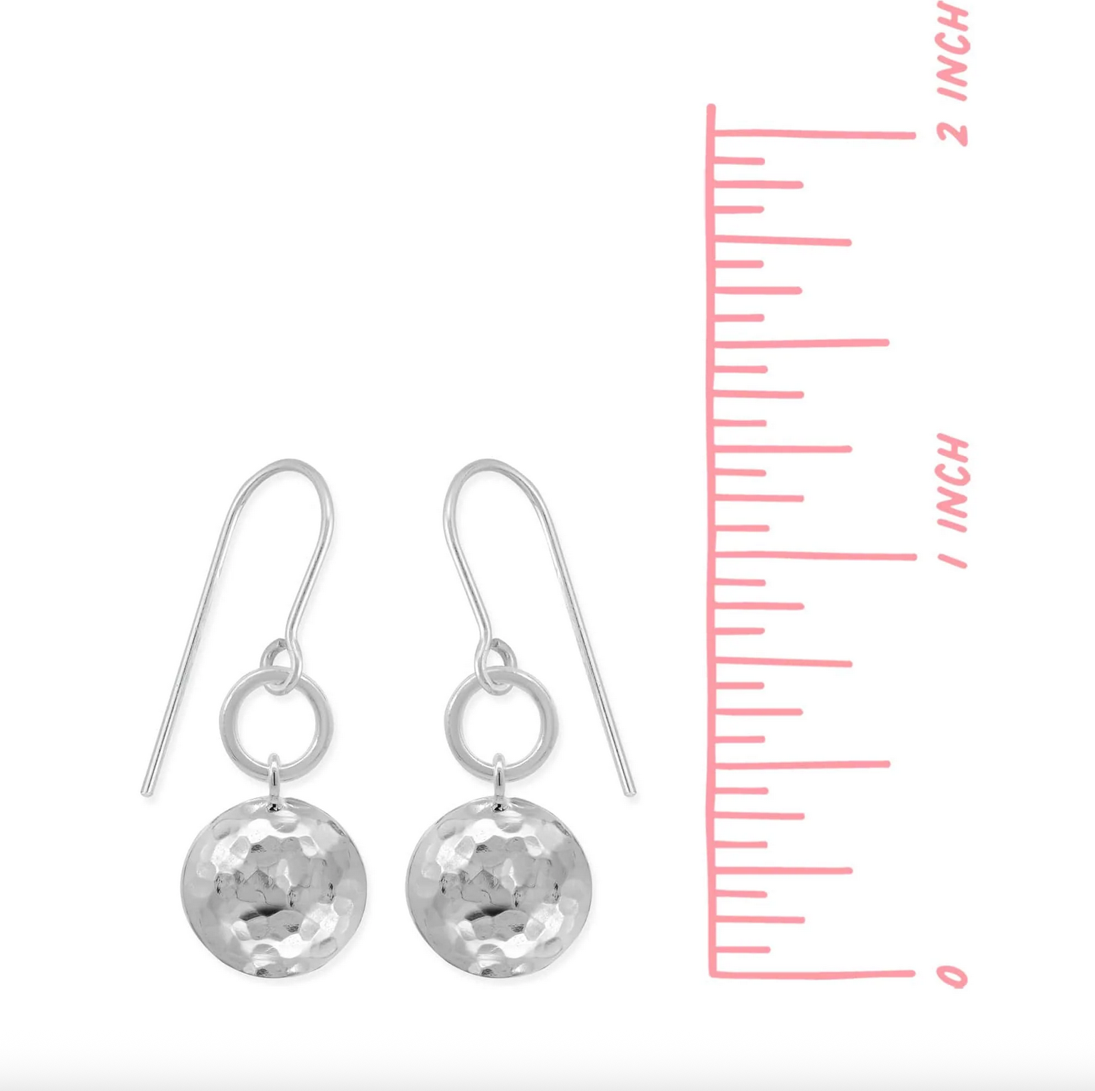 Boma Hammered Disc Drop Earrings