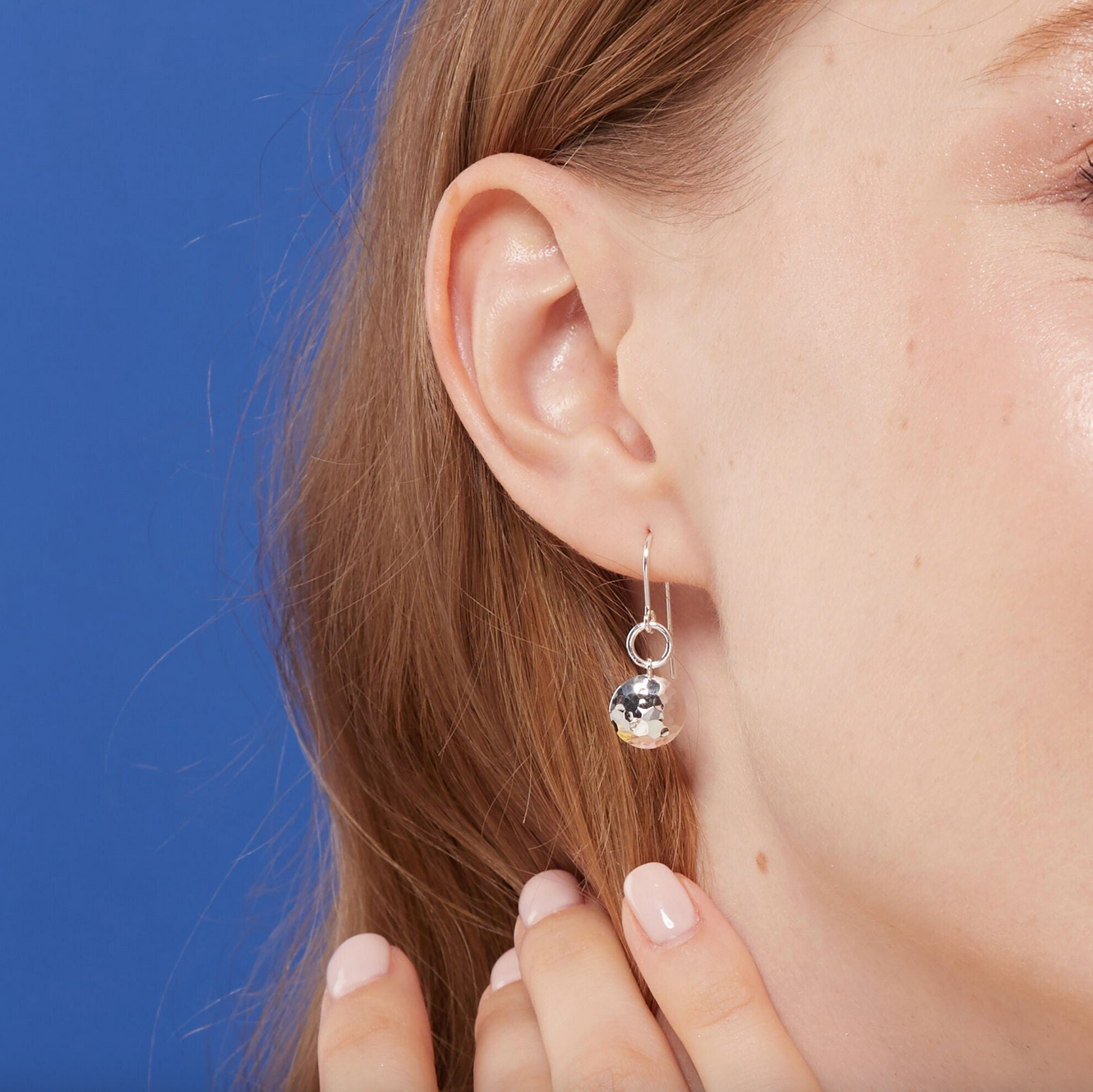 Boma Hammered Disc Drop Earrings