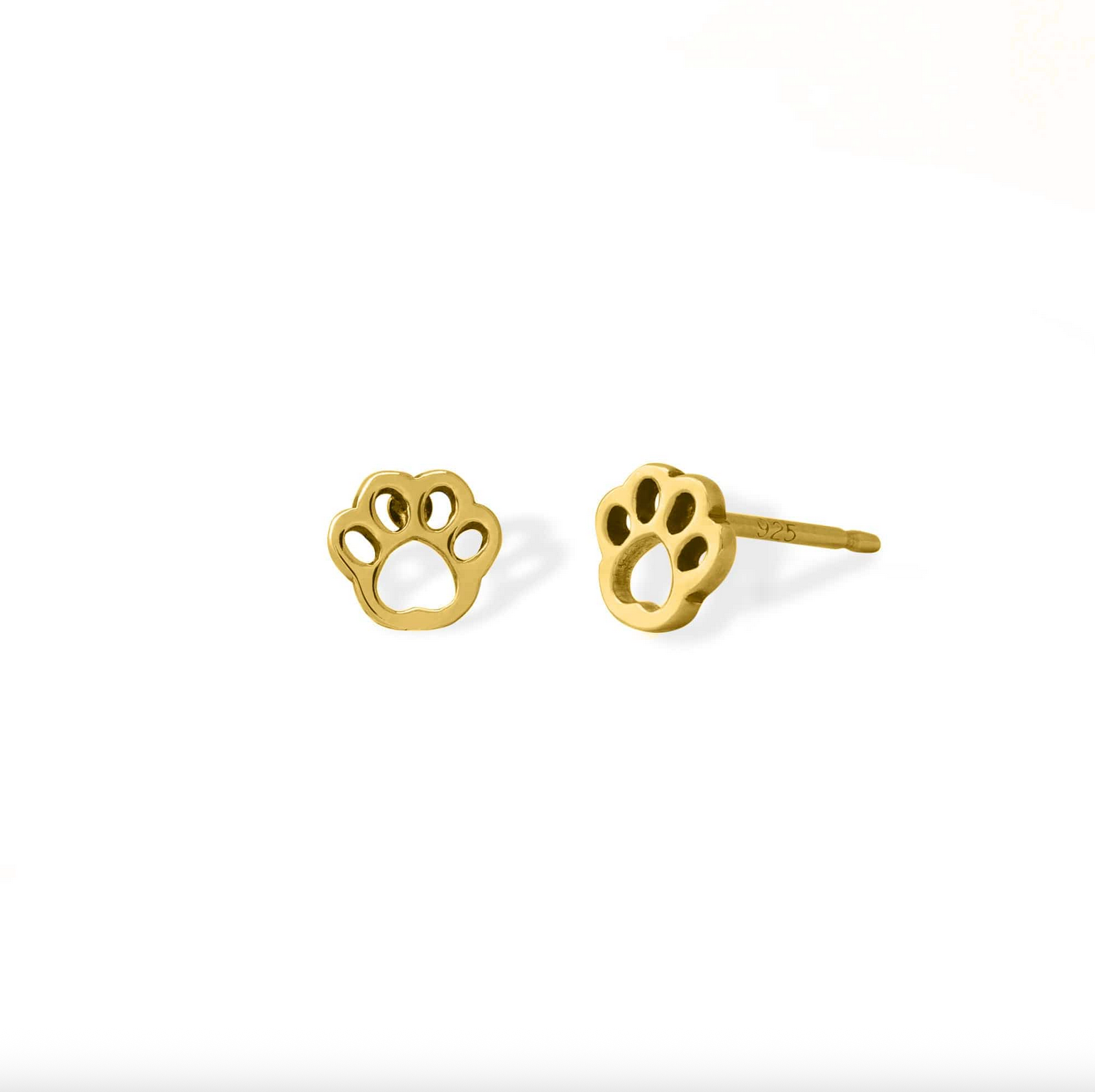 Boma Gold Paw Stud Earrings